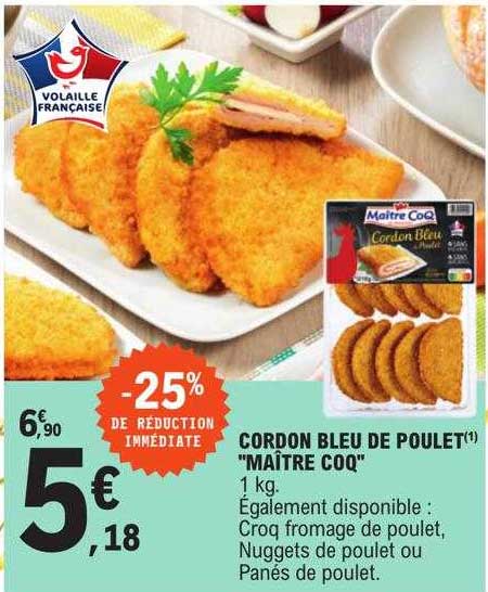 cordon bleu de poulet "maître coq"