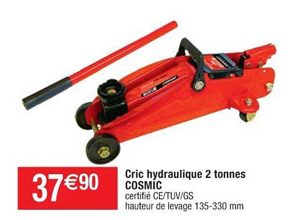 cric hydraulique 2 tonnes cosmic