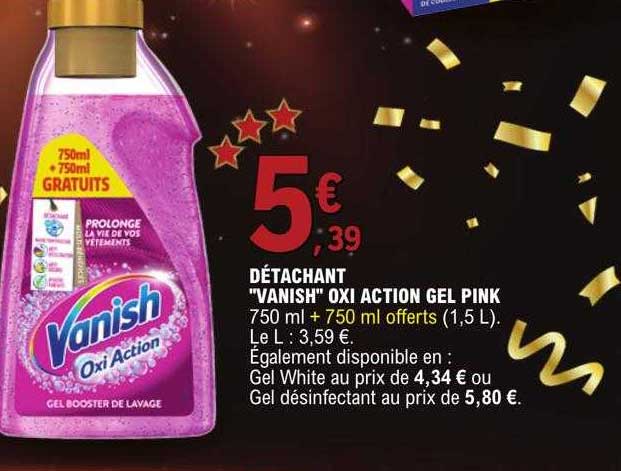 détachant "vanish" oxi action gel pink