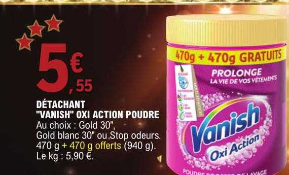 Détachant "vanish" Oxi Action Poudre