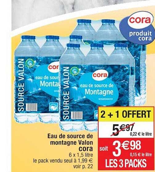 Eau De Source De Montagne Valon Cora
