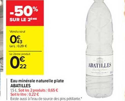 eau minérale naturelle plate abatilles