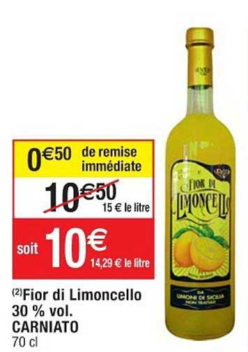 fior di limoncello 30% vol. carniato