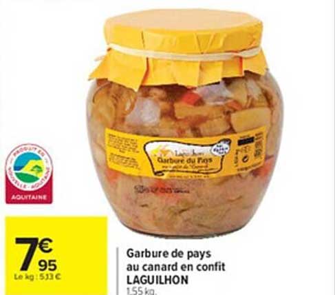 garbure de pays au canard en confit laguilhon