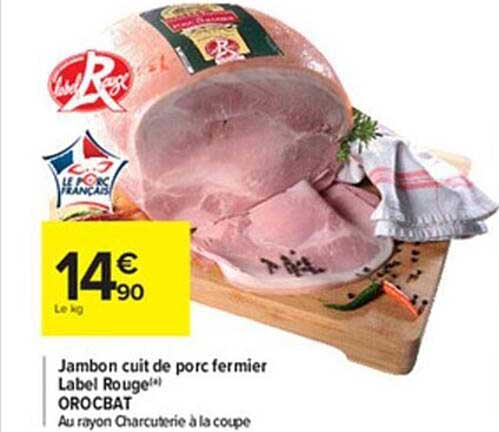 Jambon Cuit De Porc Fermier Label Rouge Orocbat