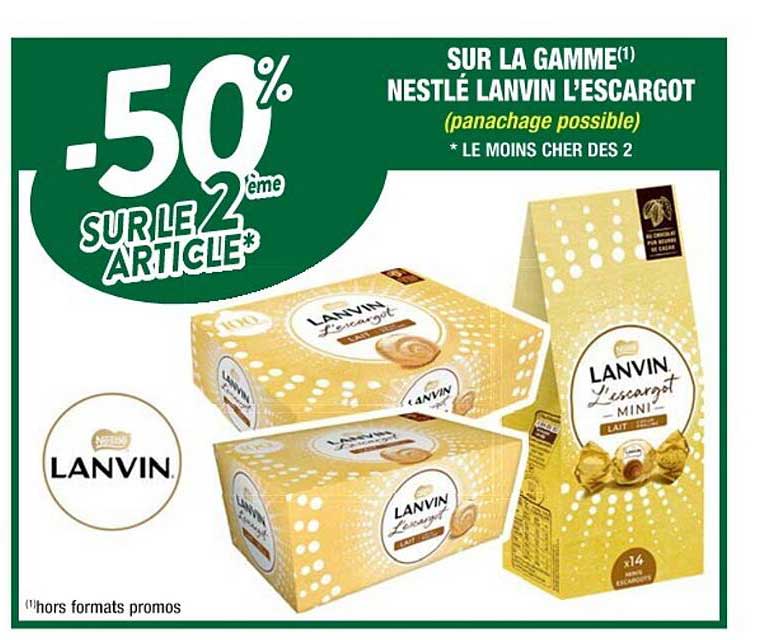 la gamme nestlé lanvin l'escargot
