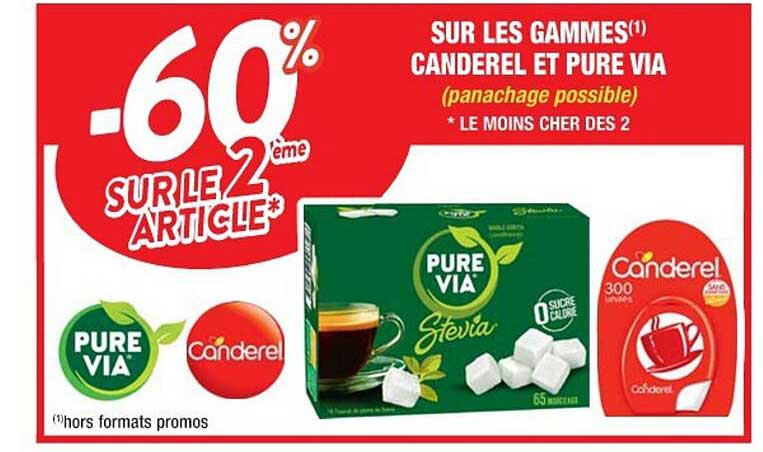 les gammes canderel et pure via
