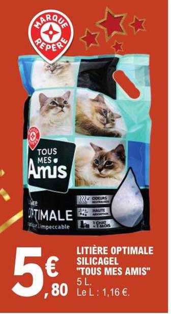 litière optimale silicagel "tous mes amis"