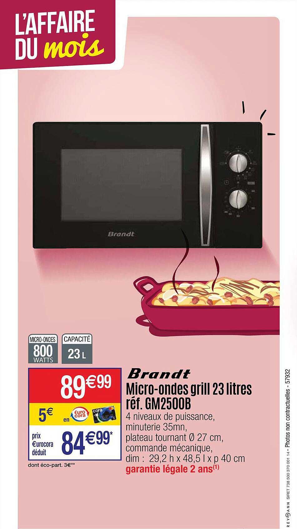 micro-ondes grill 23 litres brandt