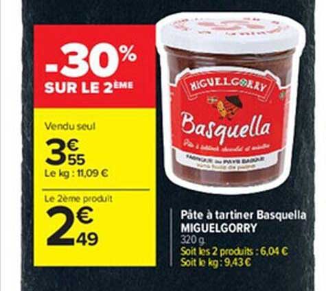 pâte à tartiner basquella miguelgorry