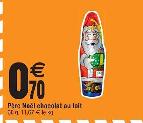 père noël chocolat au lait