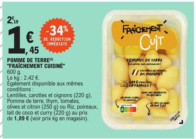 Pomme De Terre "fraîchement Cuisiné"