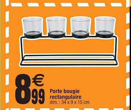 Porte Bougie Rectangulaire