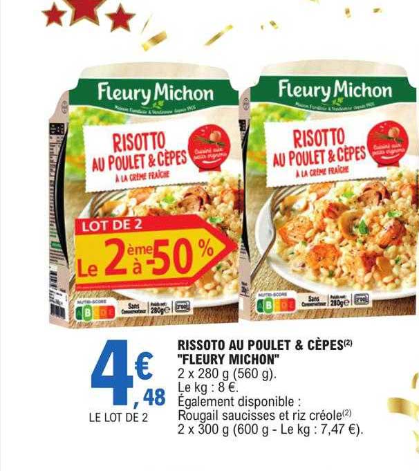 rissoto au poulet & cèpes "fleury michon"