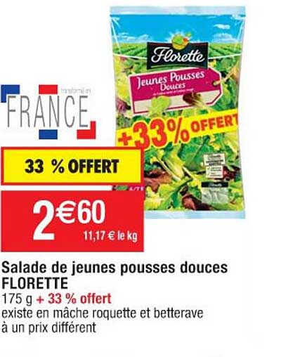 salade de jeunes pousses douces florette
