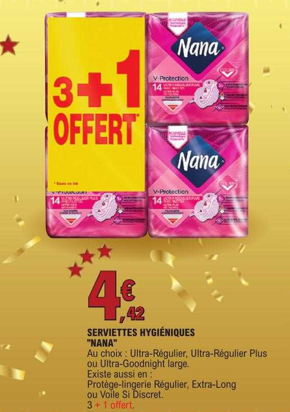 serviettes hygiéniques "nana"