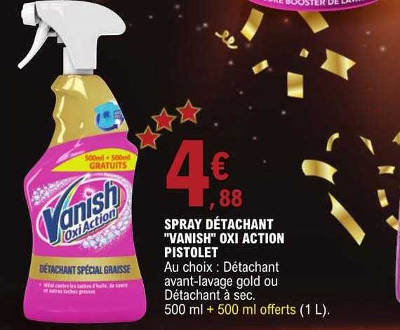 spray détachant "vanish" oxi action pistolet