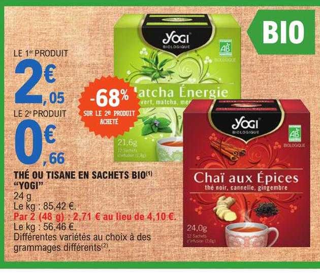 Thé Ou Tisane En Sachets Bio "yogi"