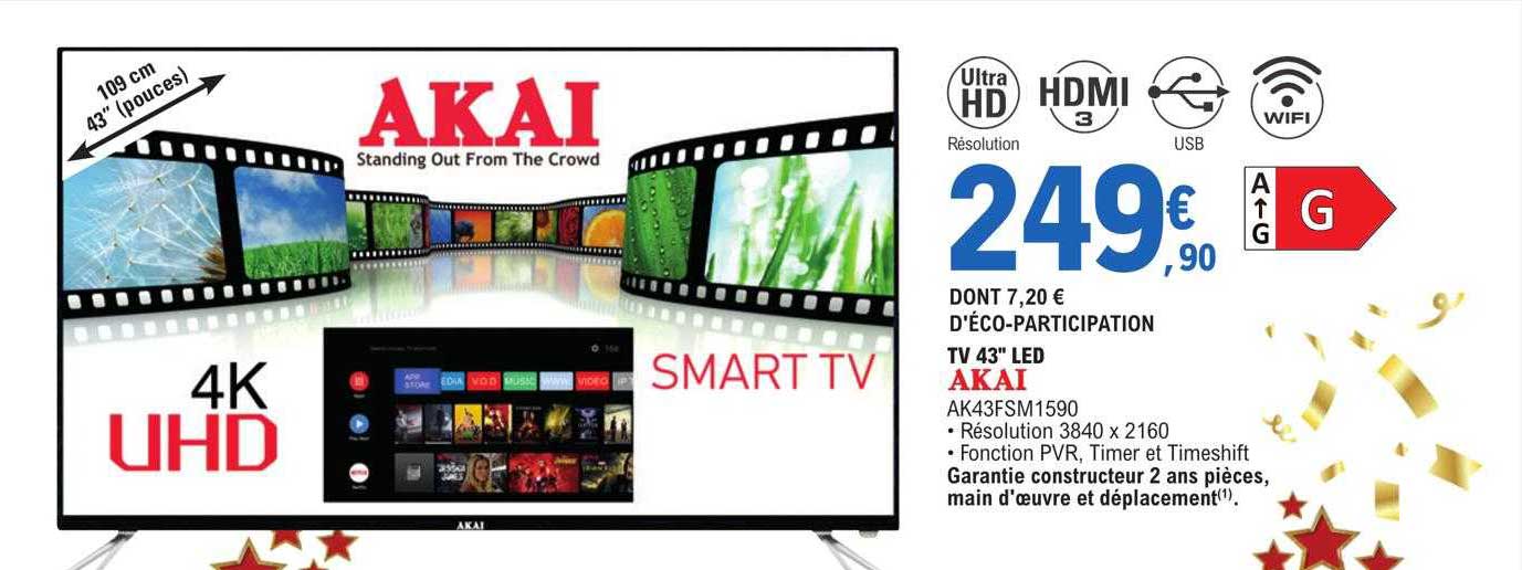 Tv 43" Led 109 Cm 43" Akai