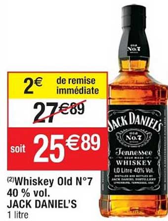 whiskey old n°7 40% vol. jack daniel's