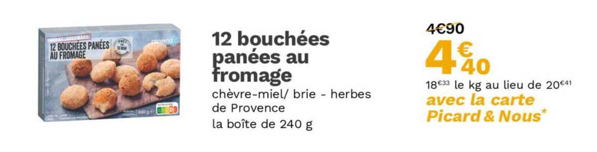 12 Bouchées Panées Au Fromage
