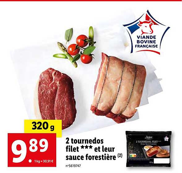 2 tournedos filet*** et leur sauce forestière deluxe