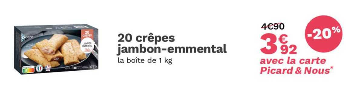 20 Crêpes Jambon-emmental