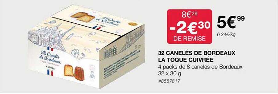 32 canelés de bordeaux la toque cuivrée