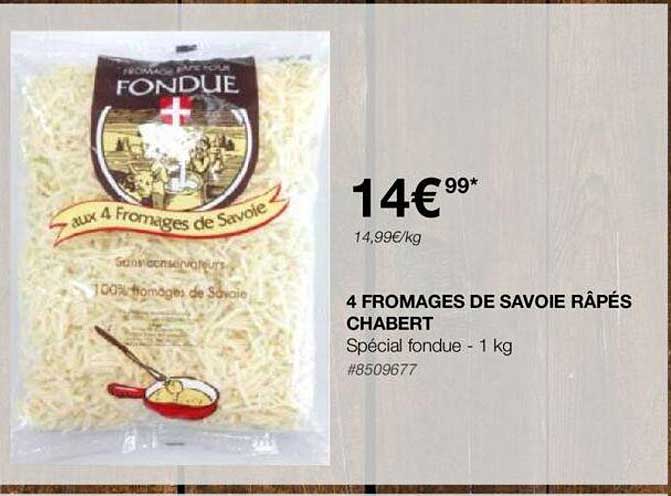 4 Fromages De Savoie Râpés Chabert
