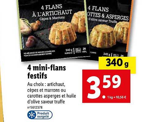4 mini-flans festifs