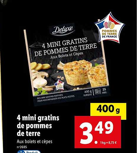 4 mini gratins de pommes de terre deluxe