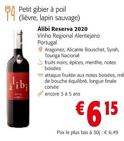 álibi reserva 2020 vinho régional alentejano portugal