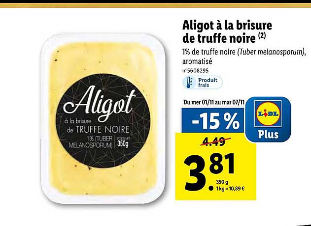 aligot à la brisure de truffe noire