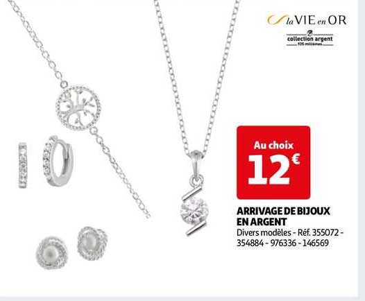 arrivage de bijoux en argent