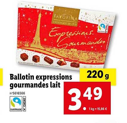 ballotin expressions gourmandes lait favorina