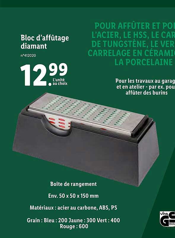 bloc d'affûtage diamant