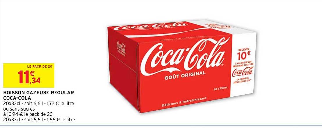 boisson gazeuse regular coca-cola