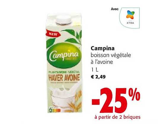 boisson végétale à l'avoine campina
