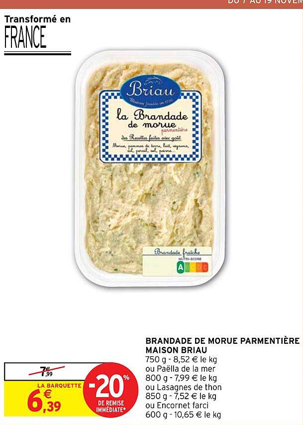 Brandade De Morue Parmentière Maison Briau