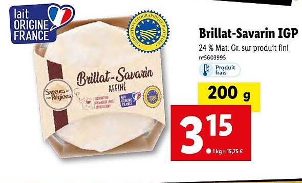 brillat-savarin igp saveurs de nos régions