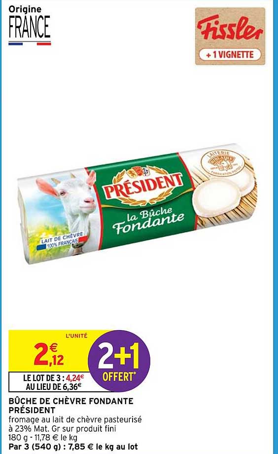 Bûche De Chèvre Fondante Président
