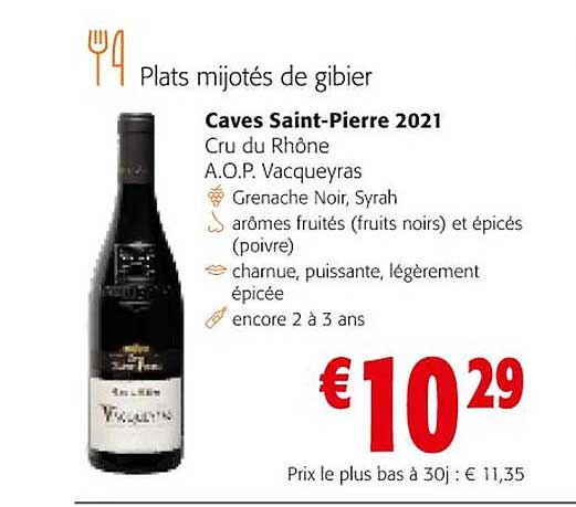 caves saint-pierre 2021 cru du rhône a.o.p. vacqueyras