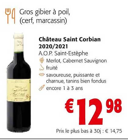 château saint corbian 2020/2021 a.o.p. saint-estèphe