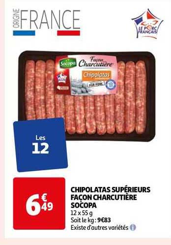 chipolatas supérieurs façon charcutière socopa