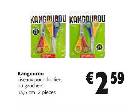 ciseaux pour droitiers ou gauchers kangourou