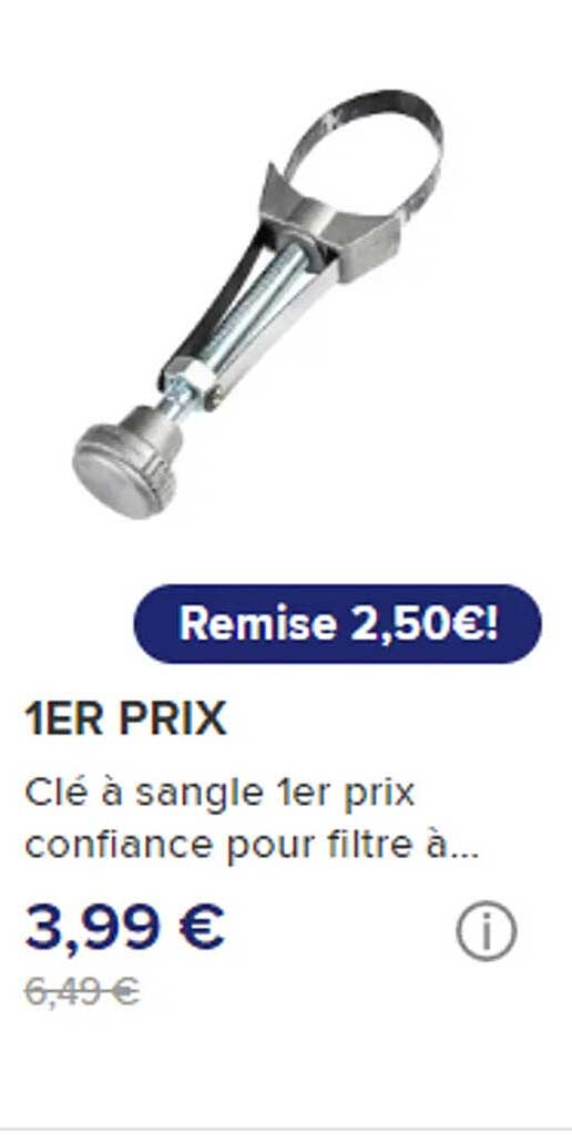 clé à sangle 1er prix confiance pour filtre à...