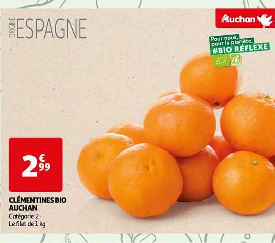 Clémentines Bio Auchan