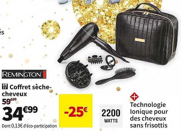 coffret sèche-cheveux remington