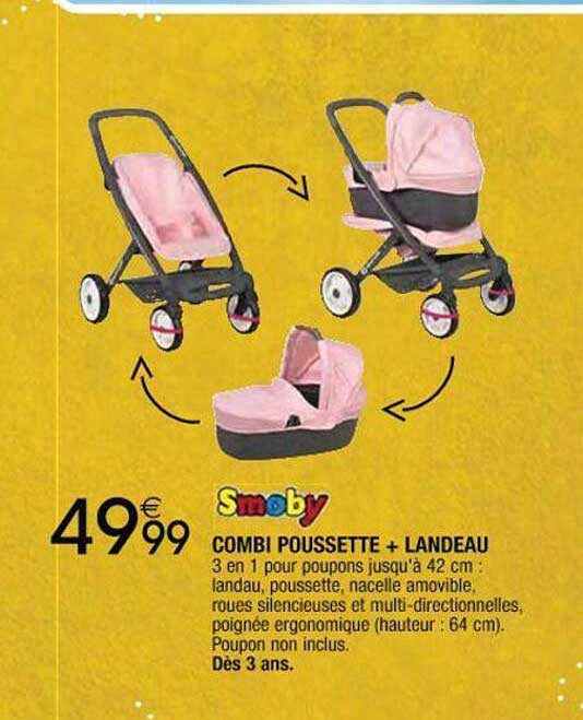 combi poussette + landau smoby