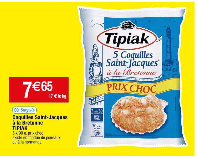 coquilles saint-jacques à la bretonne tipiak